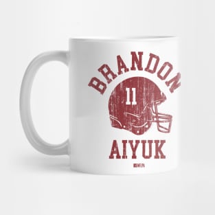 Brandon Aiyuk San Francisco Helmet Font Mug